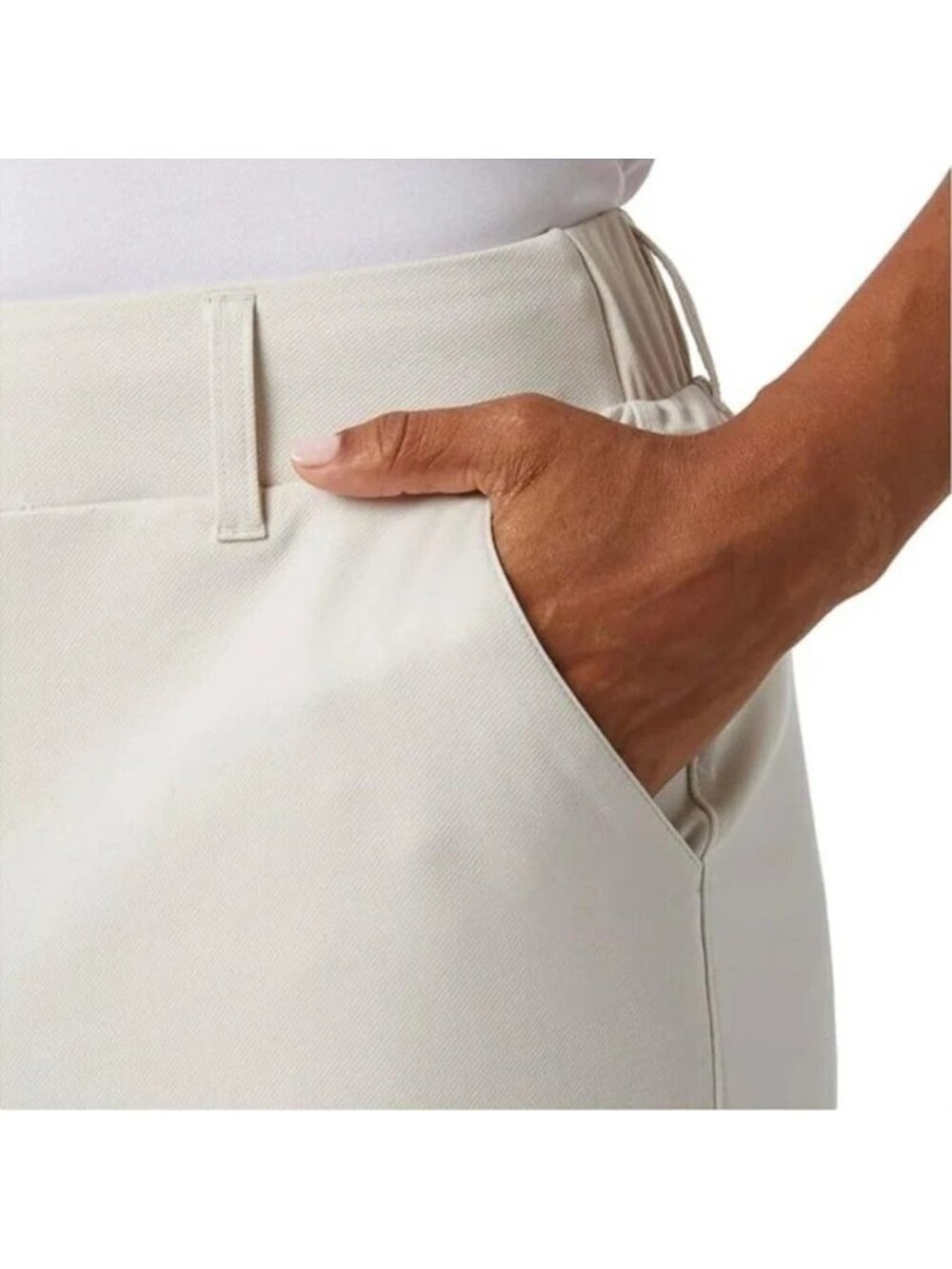 NWT 32 Degrees Cool Women's XXL Cream Lightweight Pants Straight Leg G2219 - Picture 3 of 15
